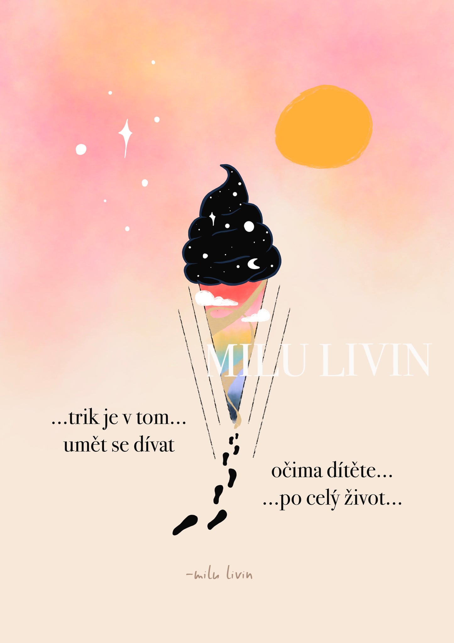 Očima Dítěte - Umělecký Tisk