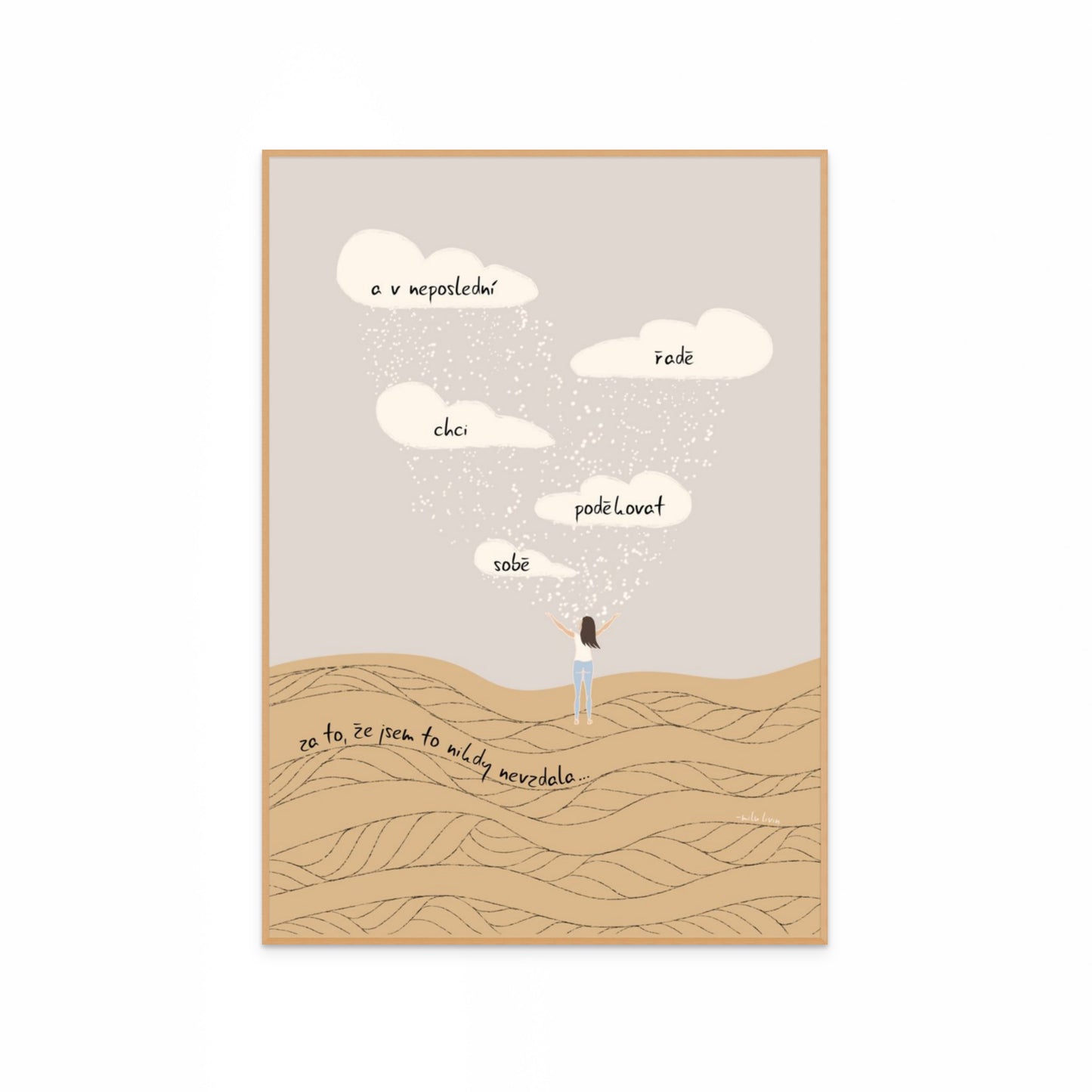 Chci poděkovat sobě - Umělecký tisk