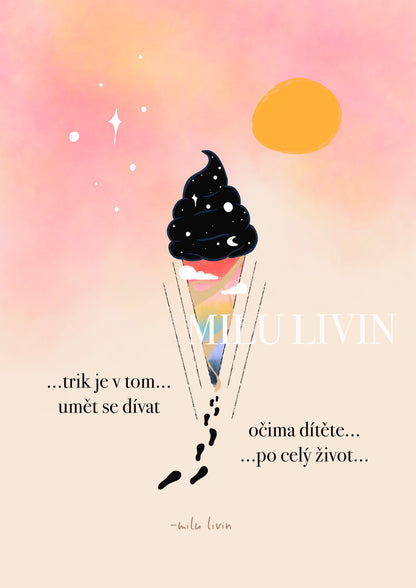 Očima Dítěte - Umělecký Tisk